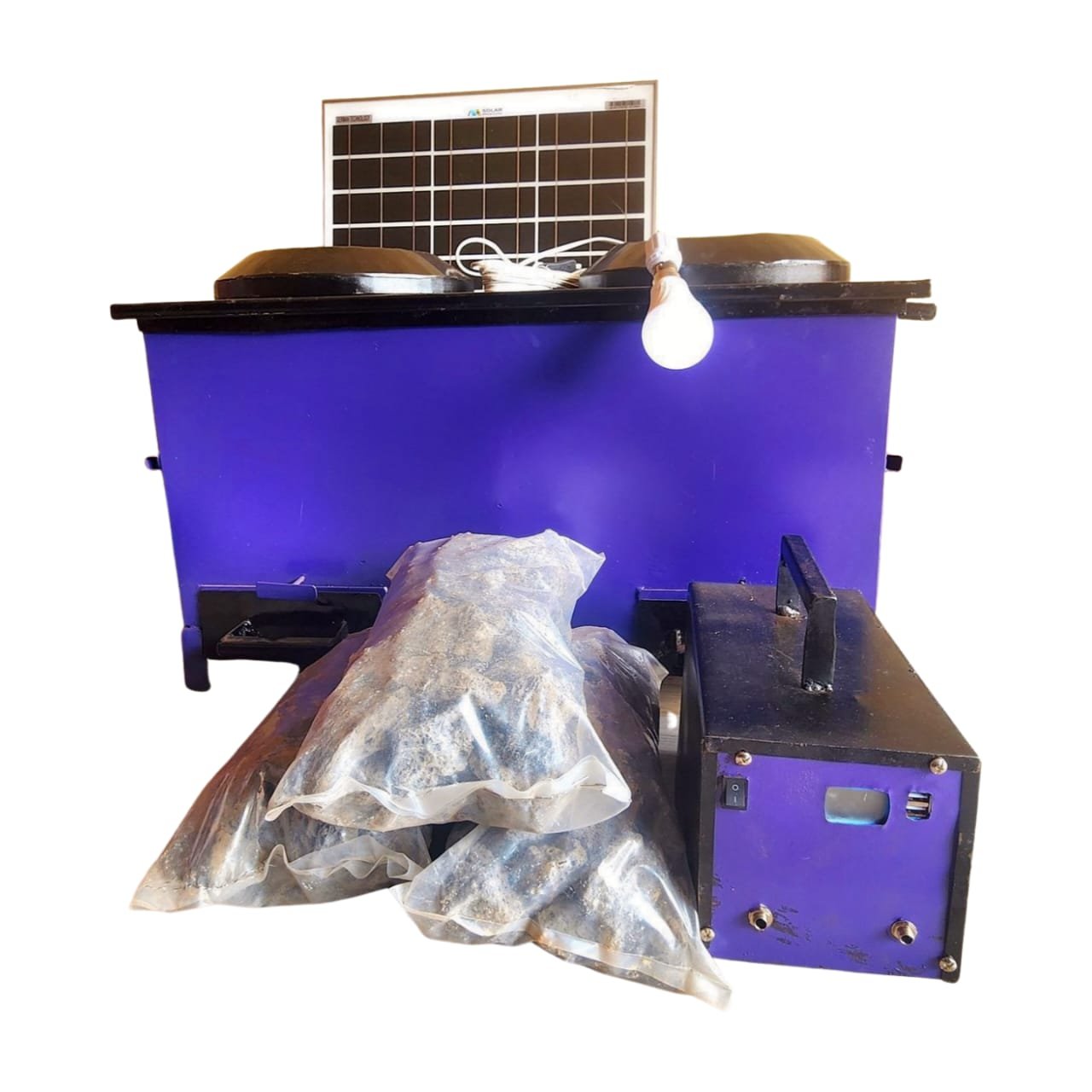 Solar aided cookstoves with reusable volcanic stones
