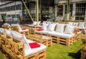Pallet seats for parties,weddings,birthdays